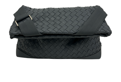 Classic Fold Over Messenger, 690&euro;, Bolso, Gris, Animal - Piel, Vista frontal